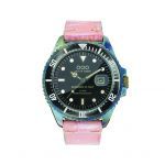 OUT OF ORDER Pink Croco Leather Strap